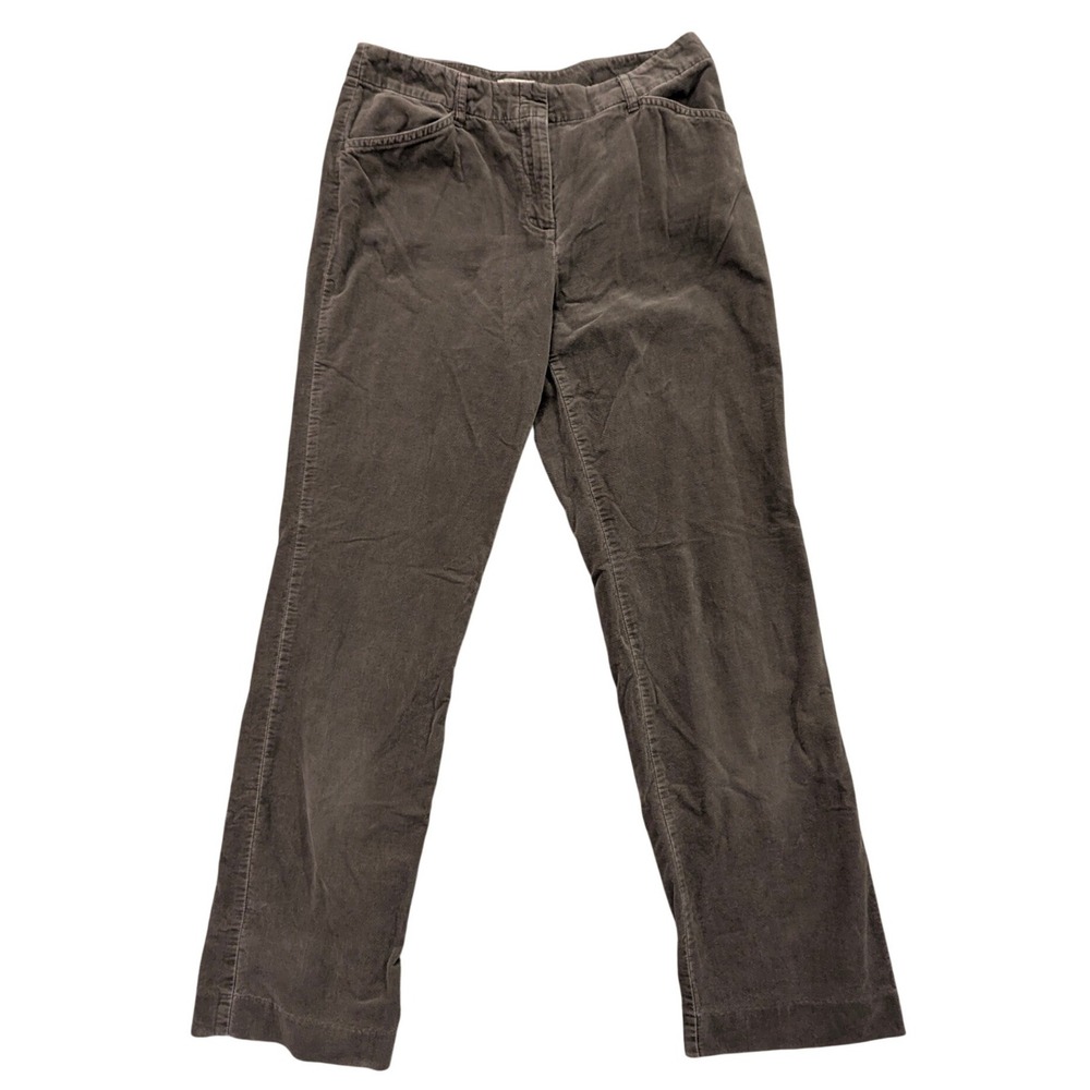 J. Jill Corduroy Pants‎ Women 6 Brown Straight Leg 100% Cotton Casual Minimalist